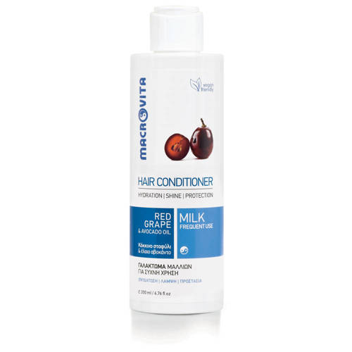 MACROVITA HAIR CONDITIONER-MILK for frequent use red grape & avocado oil 200ml